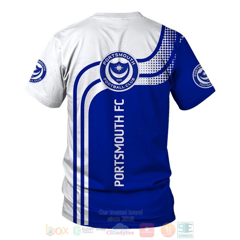 Portsmouth FC blue white 3D shirt hoodie 1 2 3 4 5 6 7 8 9 10 11 12 13 14 15 16 17 18 19 20 21 22 23 24 25 26 27