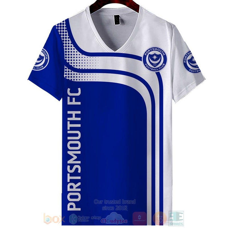 Portsmouth FC blue white 3D shirt hoodie 1 2 3 4 5 6 7 8 9 10 11 12 13 14 15 16 17 18 19 20 21 22 23 24 25 26 27 28