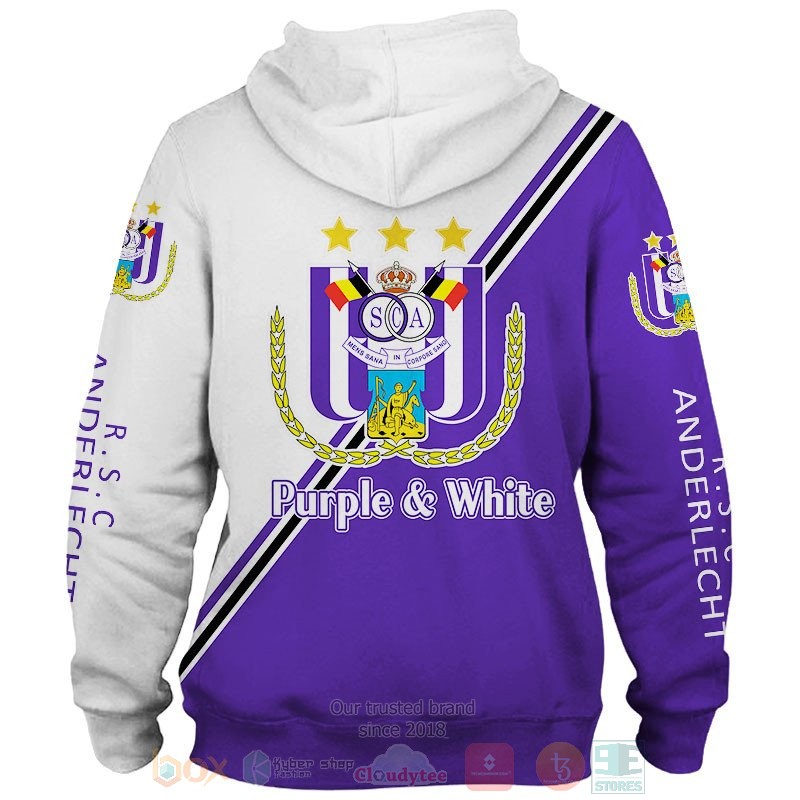 RSC Anderlecht purple white 3D shirt hoodie 1 2 3 4 5 6 7 8 9 10 11 12 13