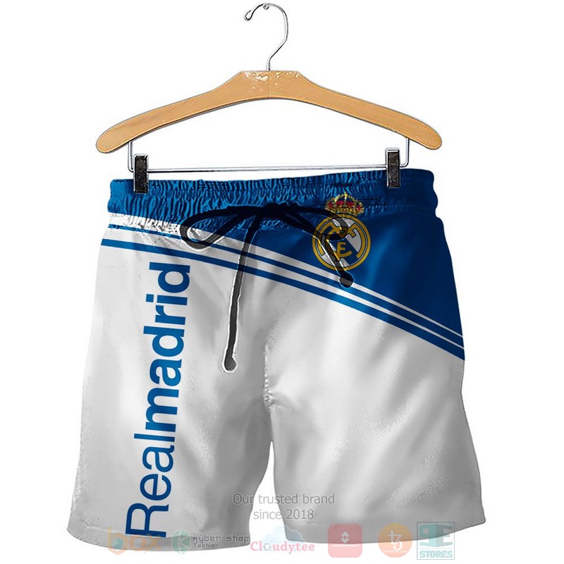 Real Madrid FC white blue 3D shirt hoodie 1 2 3 4 5 6 7 8 9 10 11 12 13 14 15