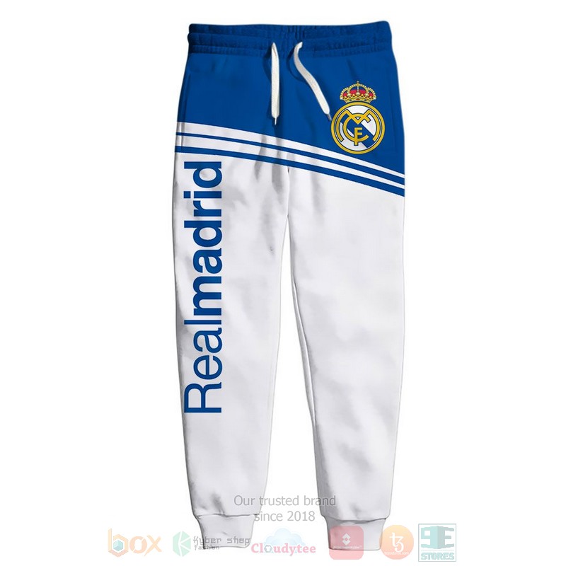 Real Madrid FC white blue 3D shirt hoodie 1 2 3 4 5 6 7 8 9 10 11 12 13 14 15 16 17 18 19 20