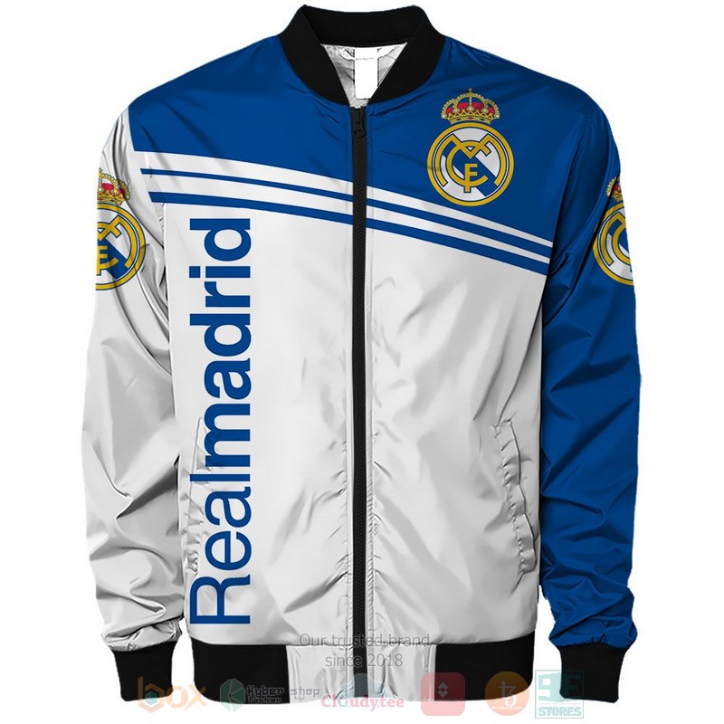Real Madrid FC white blue 3D shirt hoodie 1 2 3 4 5 6 7 8 9 10 11 12 13 14 15 16 17 18 19 20 21