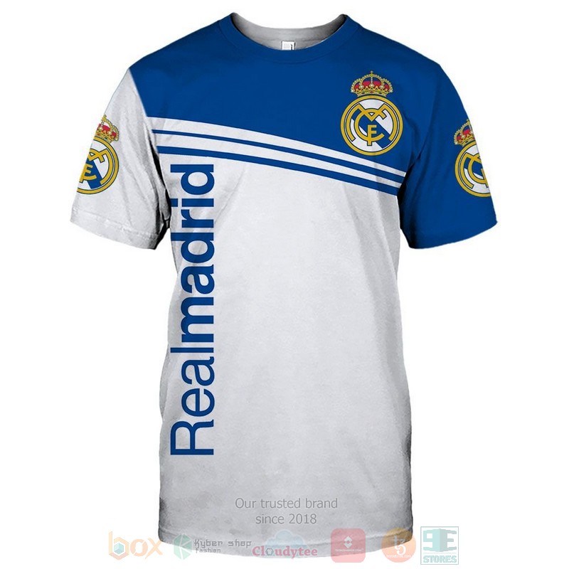 Real Madrid FC white blue 3D shirt hoodie 1 2 3 4 5 6 7 8 9 10 11 12 13 14 15 16 17 18 19 20 21 22 23 24 25 26