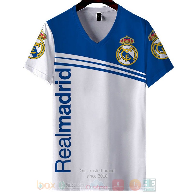 Real Madrid FC white blue 3D shirt hoodie 1 2 3 4 5 6 7 8 9 10 11 12 13 14 15 16 17 18 19 20 21 22 23 24 25 26 27 28