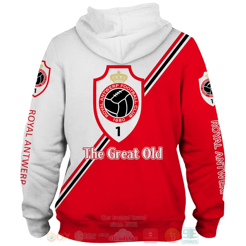 Royal Antwerp red white 3D shirt hoodie 1