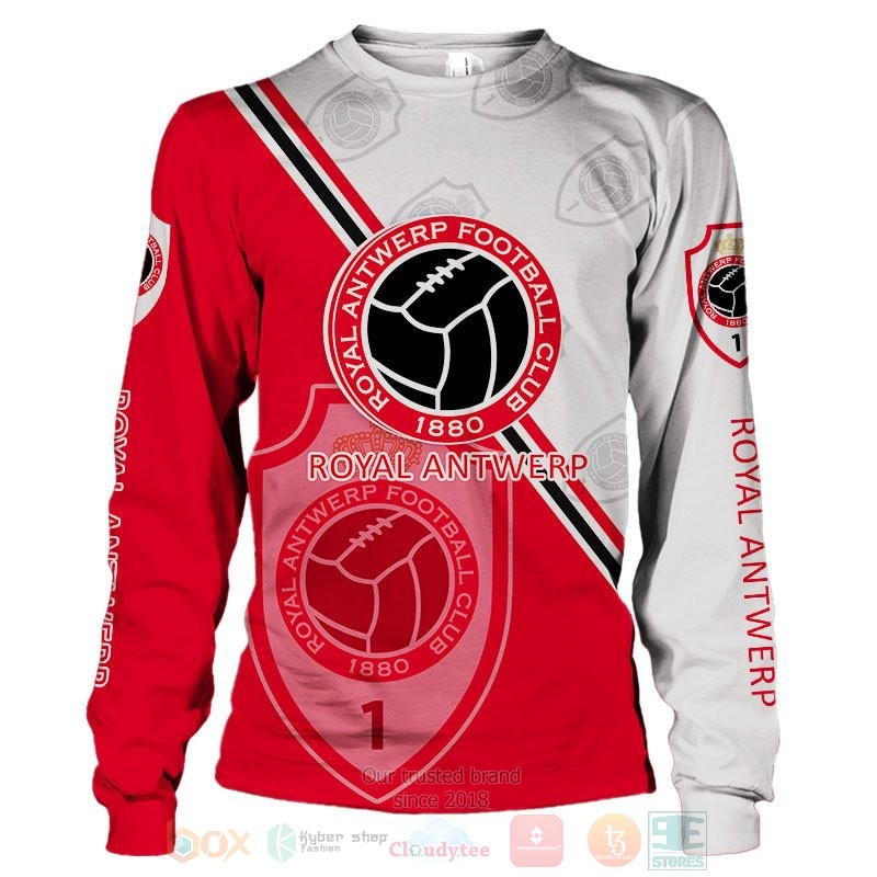 Royal Antwerp red white 3D shirt hoodie 1 2 3 4 5 6 7 8 9 10 11 12 13 14 15