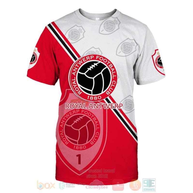 Royal Antwerp red white 3D shirt hoodie 1 2 3 4 5 6 7 8 9 10 11 12 13 14 15 16 17 18 19 20 21