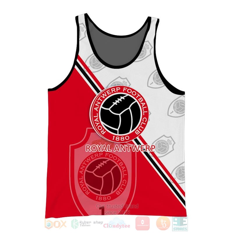 Royal Antwerp red white 3D shirt hoodie 1 2 3 4 5 6 7 8 9 10 11 12 13 14 15 16 17 18 19 20 21 22