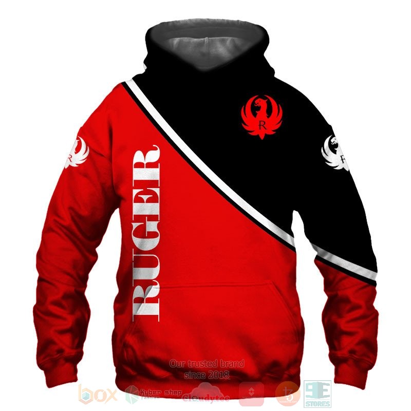 Ruger black red 3D shirt hoodie 1 2 3 4 5 6 7 8 9 10 11 12
