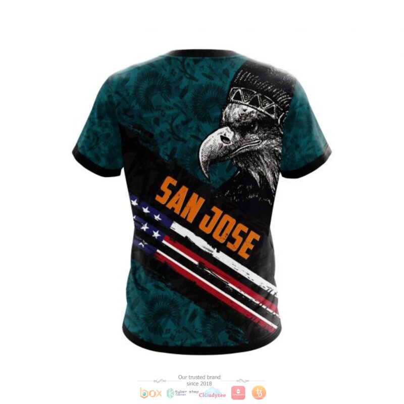 San Jose Sharks NHL Eagle American flag 3D shirt hoodie 1 2 3 4 5 6 7 8