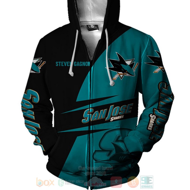 San Jose Sharks NHL Steve Gagnon 3D shirt hoodie 1 2 3 4 5 6 7 8 9 10 11 12 13 14