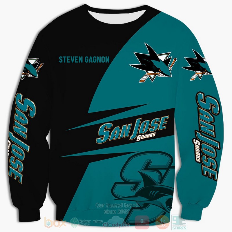 San Jose Sharks NHL Steve Gagnon 3D shirt hoodie 1 2 3 4 5 6 7 8 9 10 11 12 13 14 15