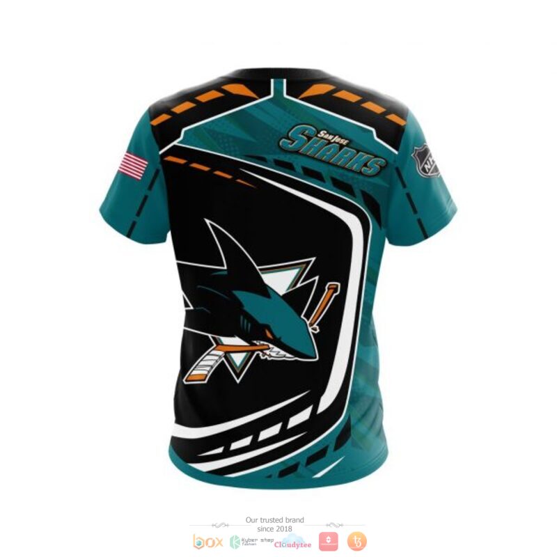 San Jose Sharks NHL black dark green 3D shirt hoodie 1 2 3 4 5 6 7 8
