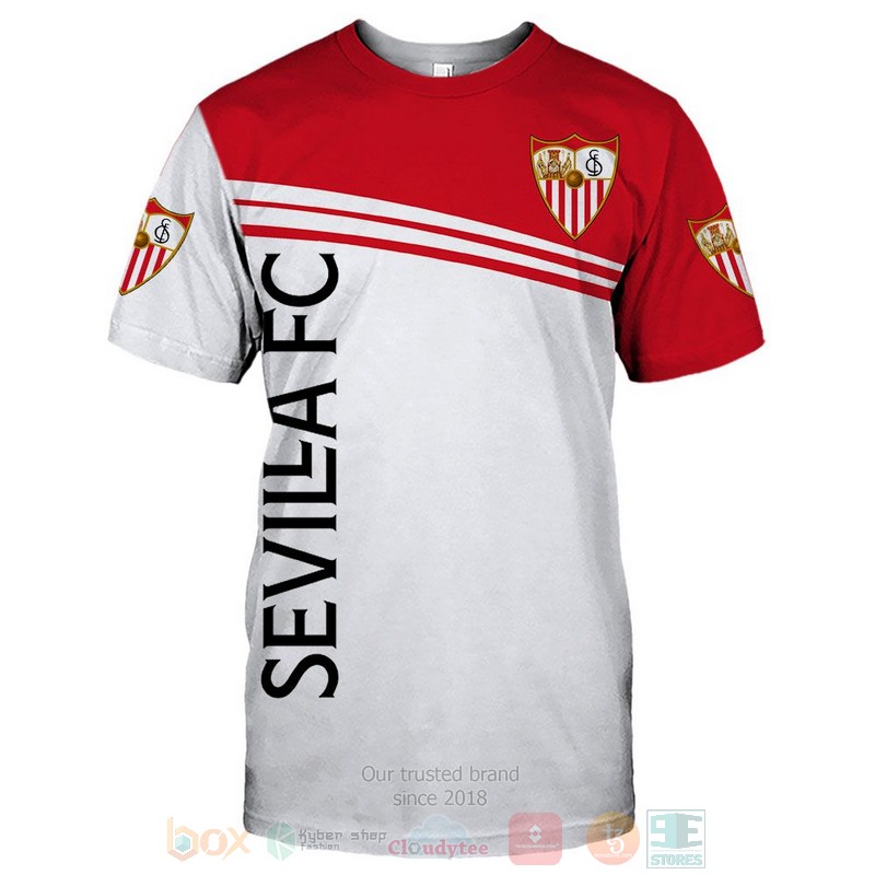 Sevilla FC white red 3D shirt hoodie 1 2 3 4 5 6 7 8 9 10