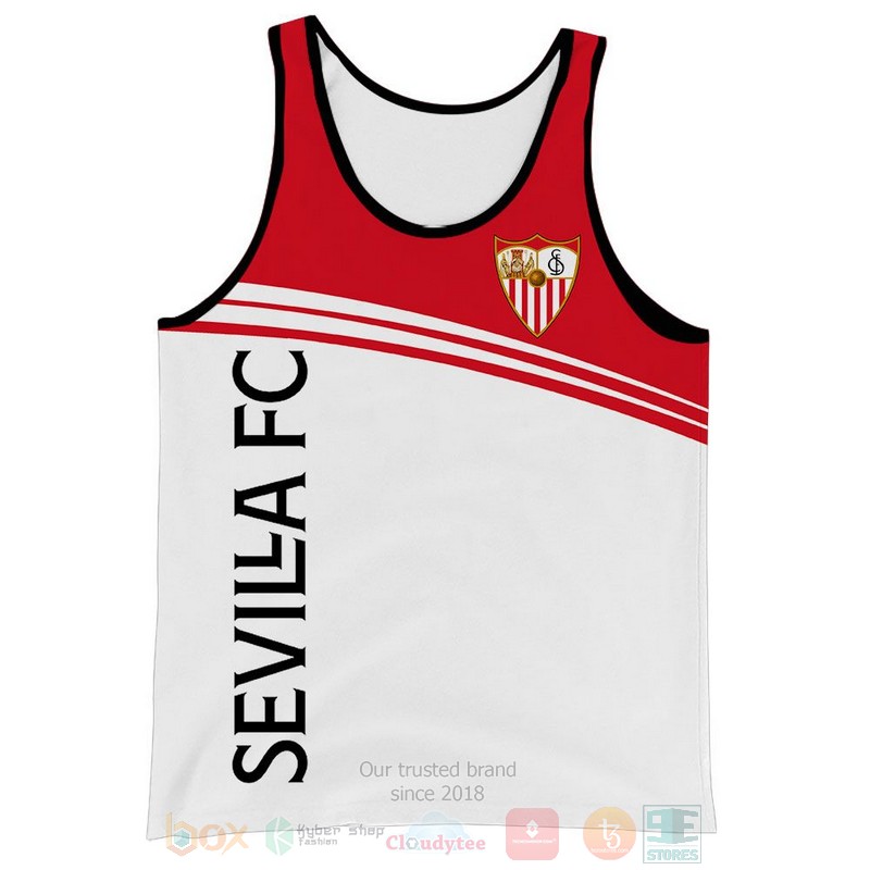 Sevilla FC white red 3D shirt hoodie 1 2 3 4 5 6 7 8 9 10 11 12 13 14