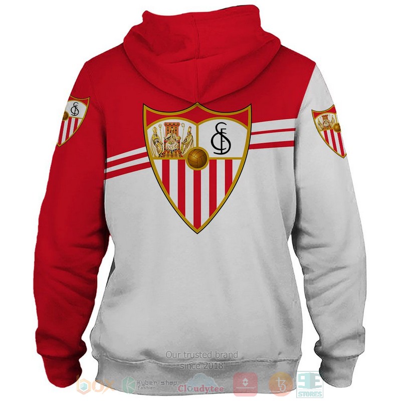 Sevilla FC white red 3D shirt hoodie 1 2 3 4 5 6 7 8 9 10 11 12 13 14 15 16 17