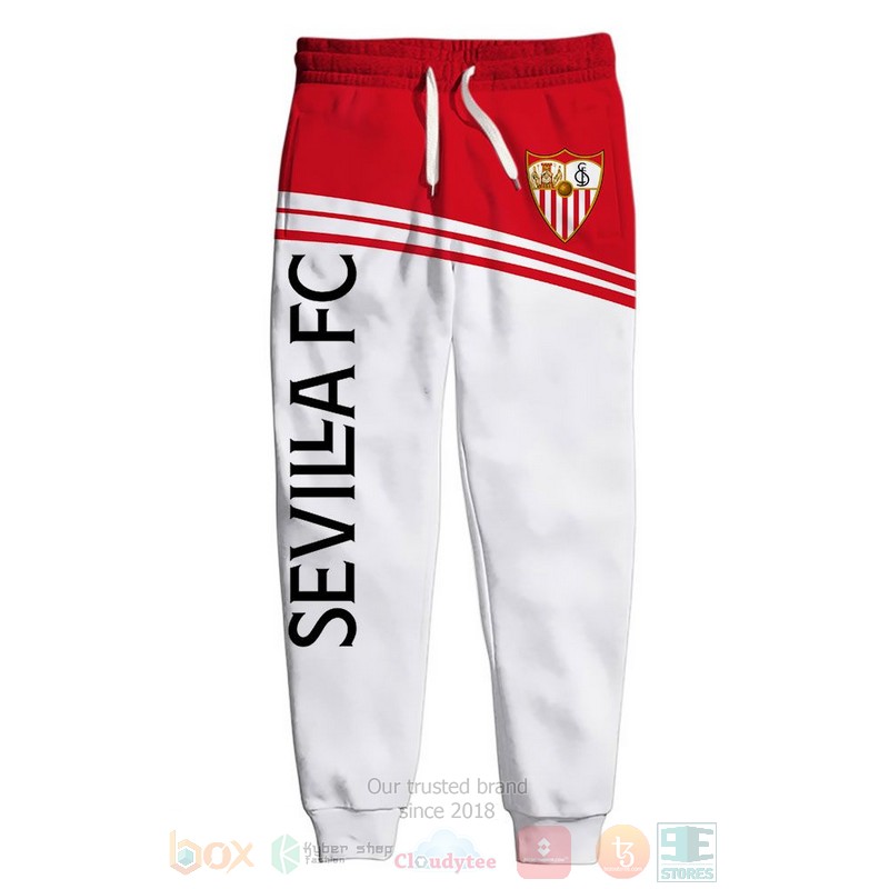 Sevilla FC white red 3D shirt hoodie 1 2 3 4 5 6 7 8 9 10 11 12 13 14 15 16 17 18 19 20