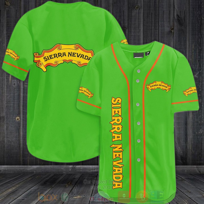 Sierra Nevada green Baseball Jersey