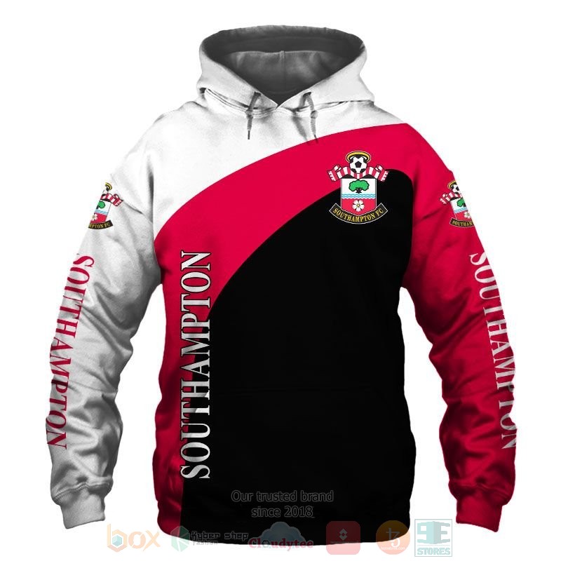 Southampton FC white red black 3D shirt hoodie 1 2 3 4 5 6 7 8 9 10 11 12