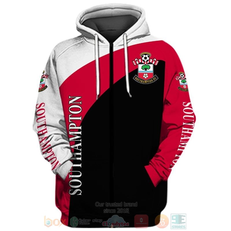 Southampton FC white red black 3D shirt hoodie 1 2 3 4 5 6 7 8 9 10 11 12 13 14
