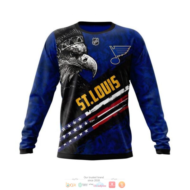 St. Louis Blues NHL Eagle American flag 3D shirt hoodie 1 2 3 4 5