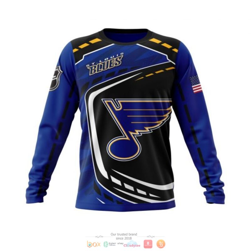 St. Louis Blues NHL black blue 3D shirt hoodie 1 2 3 4 5