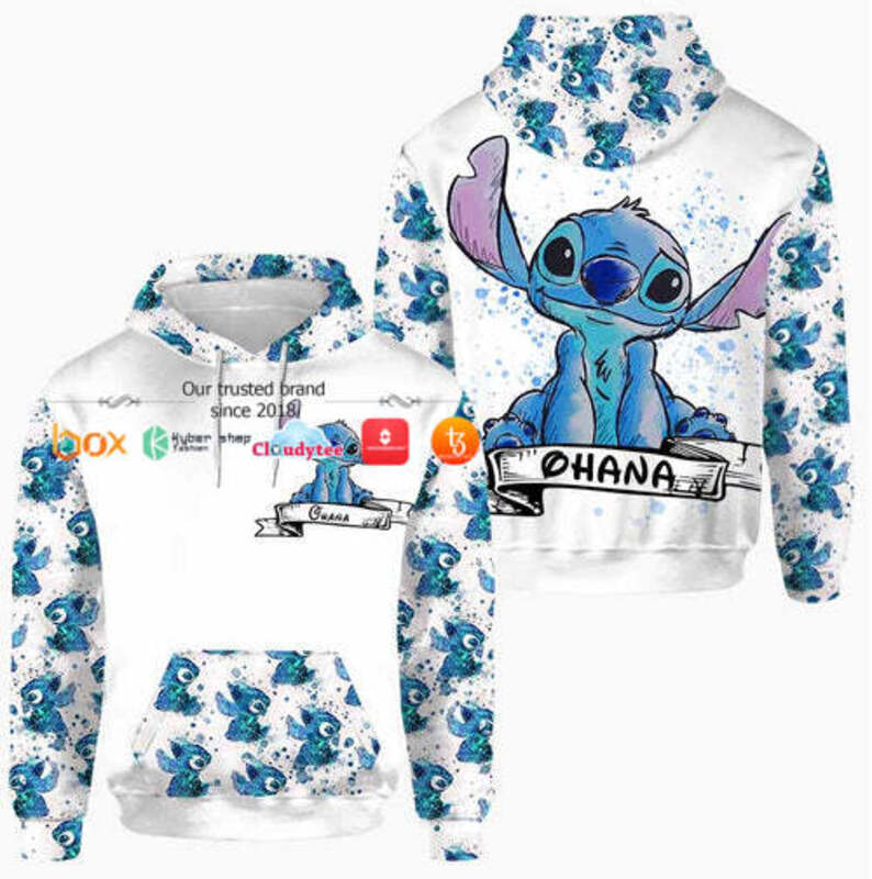 Stitch Ohana Means Family Custom Name 3D Hoodie Leggings