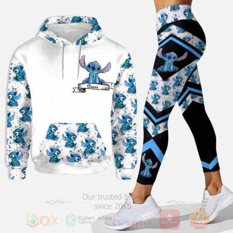 Stitch Ohana Means Family Custom Name 3D Hoodie Leggings 1