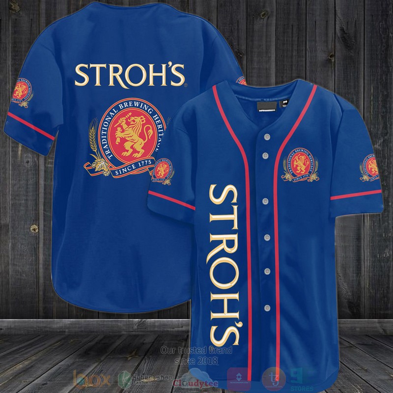 Strohs Beer Baseball Jersey