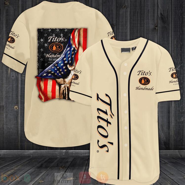 Titos Vodka American Flag Baseball Jersey