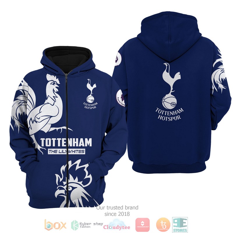 Tottenham The Lilywhites 3d shirt hoodie 1 2 3 4 5 6 7 8 9 10 11 12
