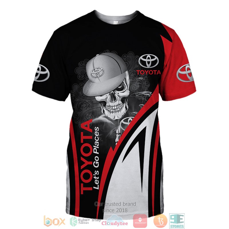 Toyota Lets go places Skull 3d shirt hoodie 1 2 3 4 5 6 7 8 9
