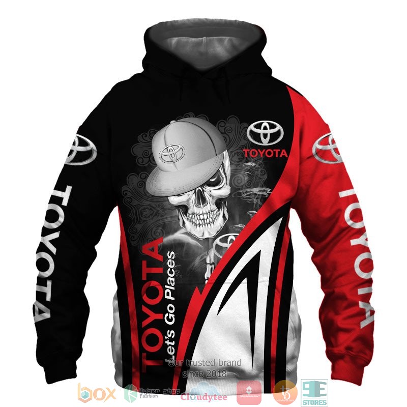 Toyota Lets go places Skull 3d shirt hoodie 1 2 3 4 5 6 7 8 9 10 11 12