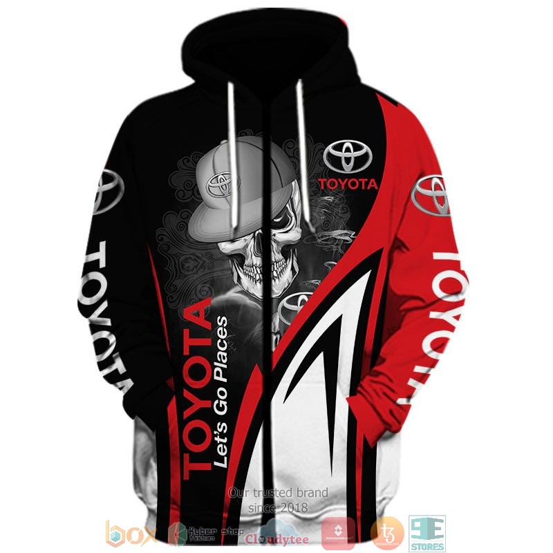 Toyota Lets go places Skull 3d shirt hoodie 1 2 3 4 5 6 7 8 9 10 11 12 13 14