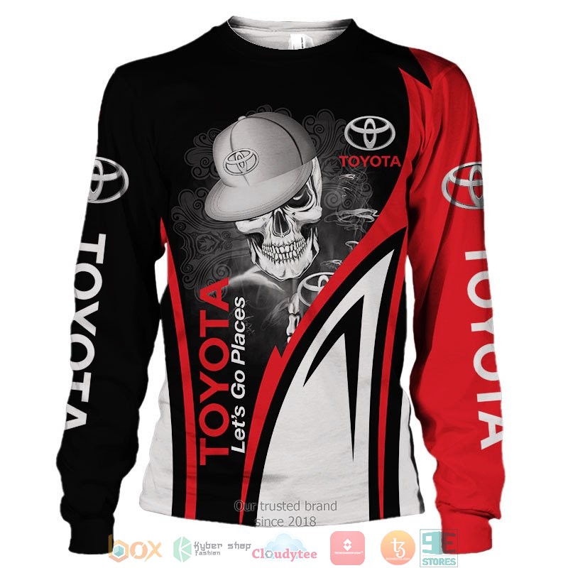 Toyota Lets go places Skull 3d shirt hoodie 1 2 3 4 5 6 7 8 9 10 11 12 13 14 15