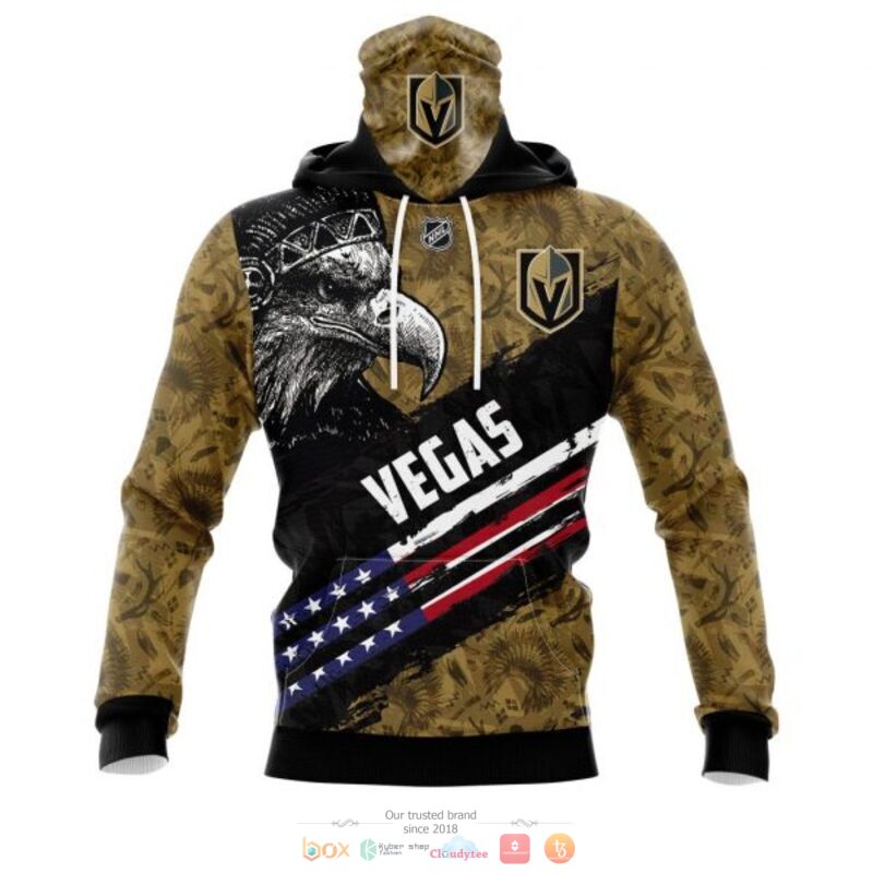 Vegas Golden Knights NHL Eagle American flag 3D shirt hoodie 1 2 3