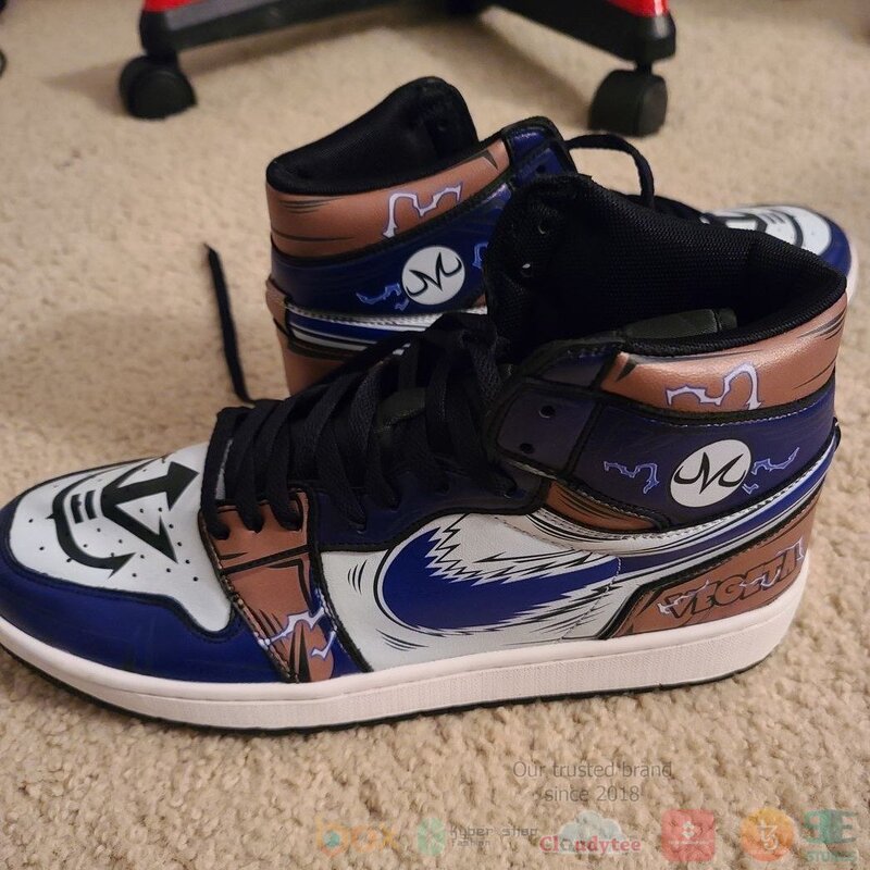 Vegeta Sneakers Custom Anime Dragon Ball Air Jordan High Top Shoes 1 2 3