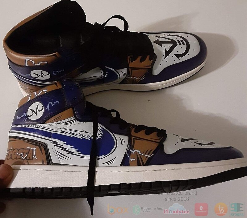 Vegeta Sneakers Custom Anime Dragon Ball Air Jordan High Top Shoes 1 2 3 4