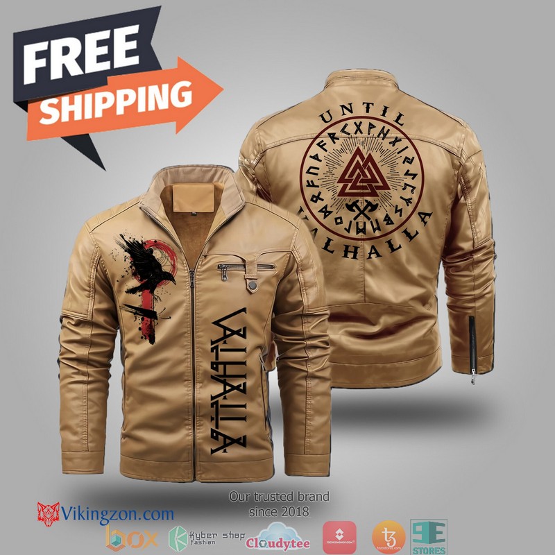 Viking Raven Until Valhalla Fleece Trend Leather Jacket