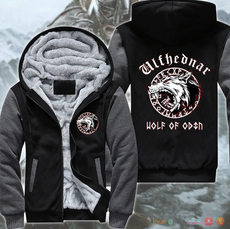 Viking Wolf of Odin Fleece Hoodie Jacket