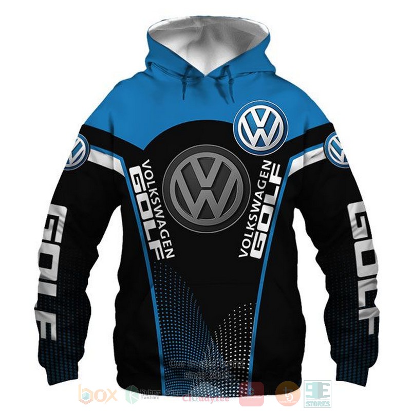 Volkswagen Golf blue black 3D shirt hoodie 1 2 3 4 5 6 7 8 9 10 11 12