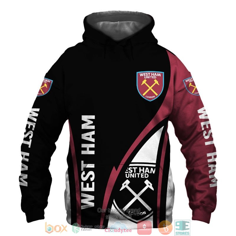 West Ham London 3d shirt hoodie 1 2 3 4 5 6 7 8 9 10 11 12