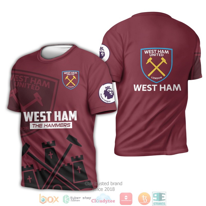 West Ham The Hammers 3d shirt hoodie 1 2 3 4 5 6 7 8 9 10 11 12 13 14 15 16 17 18 19