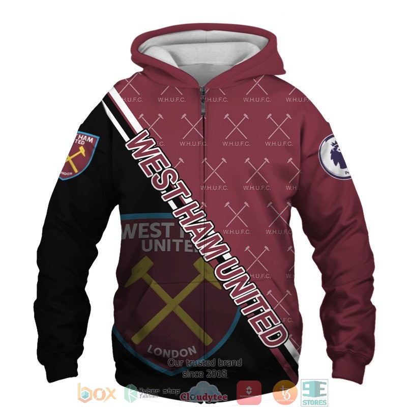 West Ham United 3d shirt hoodie 1 2 3 4 5 6 7 8 9 10 11 12 13 14