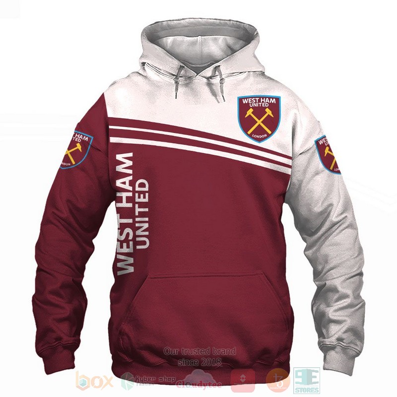 West Ham United FC 3D shirt hoodie 1 2 3 4 5 6 7 8 9 10 11 12 13 14 15 16
