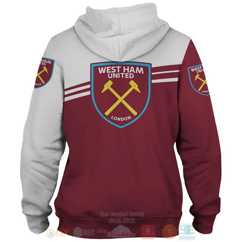 West Ham United FC 3D shirt hoodie 1 2 3 4 5 6 7 8 9 10 11 12 13 14 15 16 17