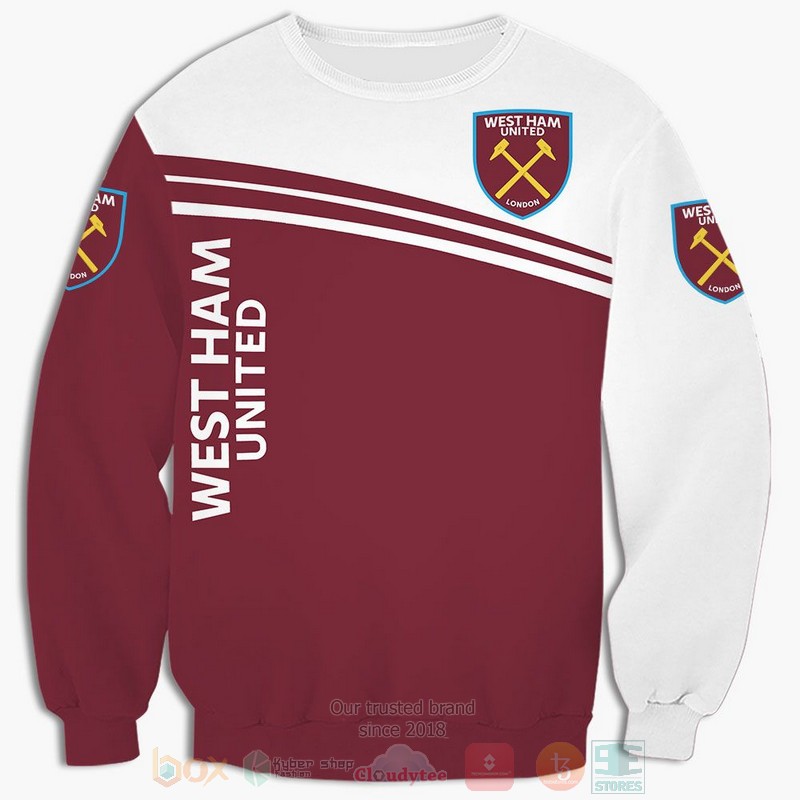 West Ham United FC 3D shirt hoodie 1 2 3 4 5 6 7 8 9 10 11 12 13 14 15 16 17 18 19