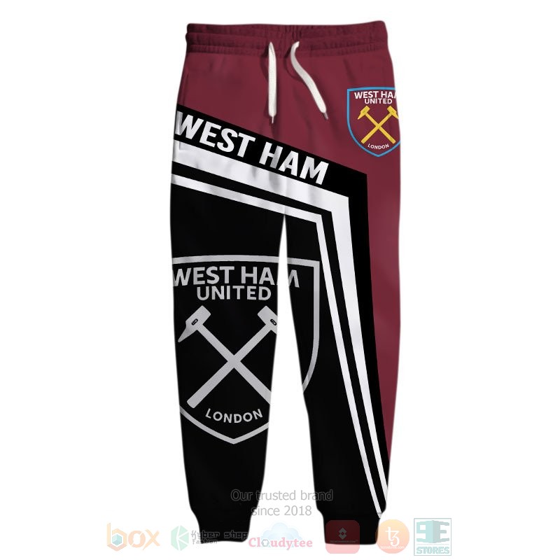 West Ham United dark red black 3D shirt hoodie 1 2 3 4 5 6 7 8 9 10 11 12 13 14 15 16