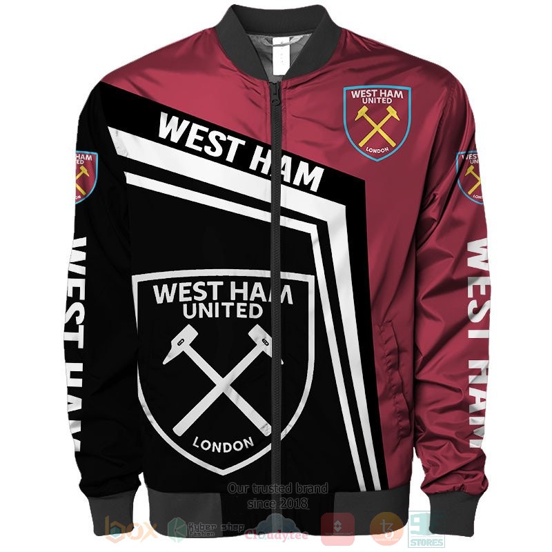 West Ham United dark red black 3D shirt hoodie 1 2 3 4 5 6 7 8 9 10 11 12 13 14 15 16 17