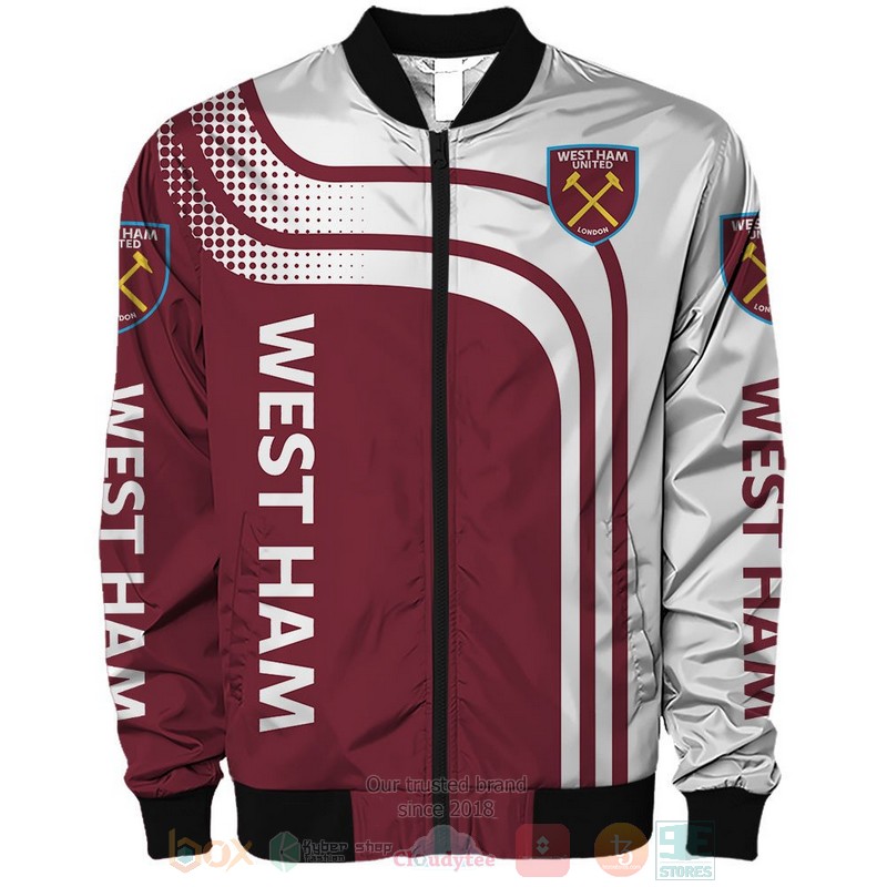 West Ham United white red 3D shirt hoodie 1 2 3 4 5 6 7 8 9 10 11 12 13 14 15 16 17